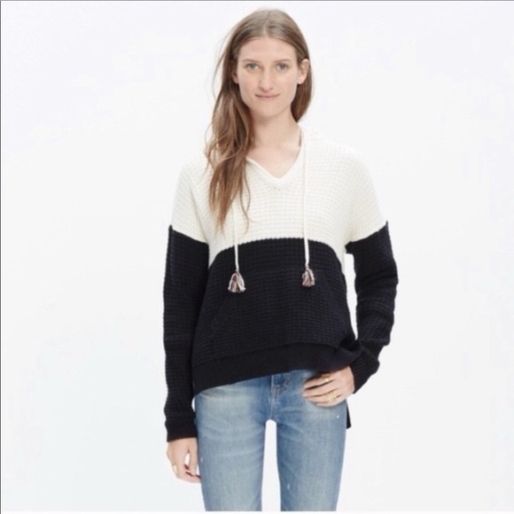 Madewell Color-Block Hoodie Sweater Pullover – Size Small - Picture 1 of 9